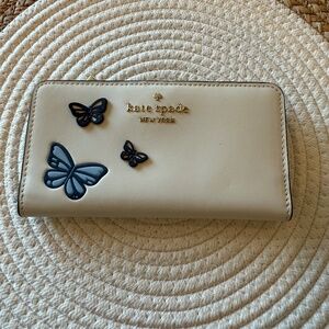 Kate spade Large Slim Bifold Butterfly Wallet